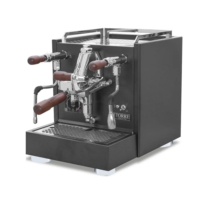 Torre Peppina EVO Matte Black With Wood Coffee Machine