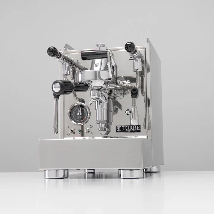 Torre Luigino TSP Matte Black with Wood and Joystick Coffee Machine
