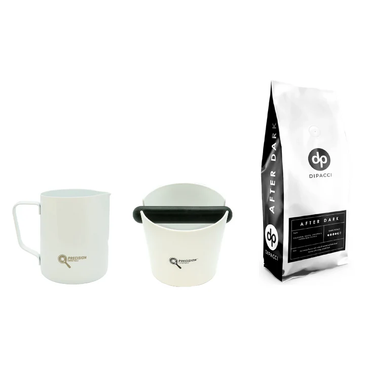 Rancilio Silvia V6 + Varia VS3 Coffee Grinder Gen 2 + 1kg After Dark Blend + Precision Accessories
