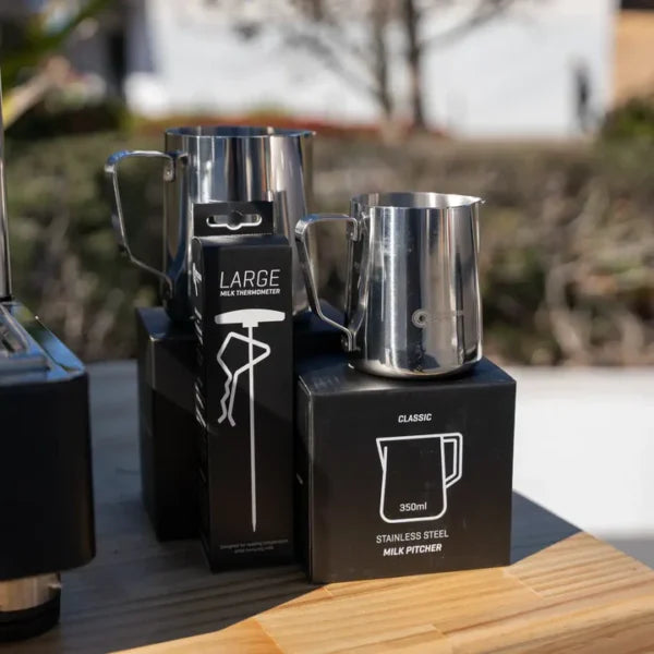 Futurete Horizont, DIP DKS-65 Grinder with the NEW Provincial White Wood Coffee Cart & Precision Accessories in Black