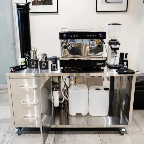 Med Coffee Cart & Futurete Horizont with DIP DK-65 Package with Barista Pro Pack