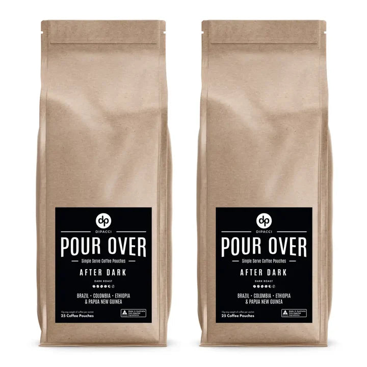 Single Serve Pour Over Coffee Pouches – 25 Pack